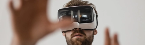 Virtual reality headset, VR, technology, digital, computer, future, digitalisation, games, innovation, business man