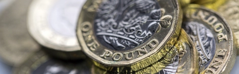 Image of UK £1 pound coins 