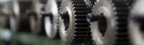 An image of manufacturing gears