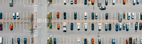 An aerial image of a car park  