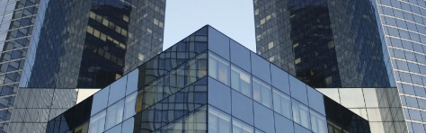 modern city glass building