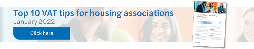 Top 10 VAT tips for housing associations banner