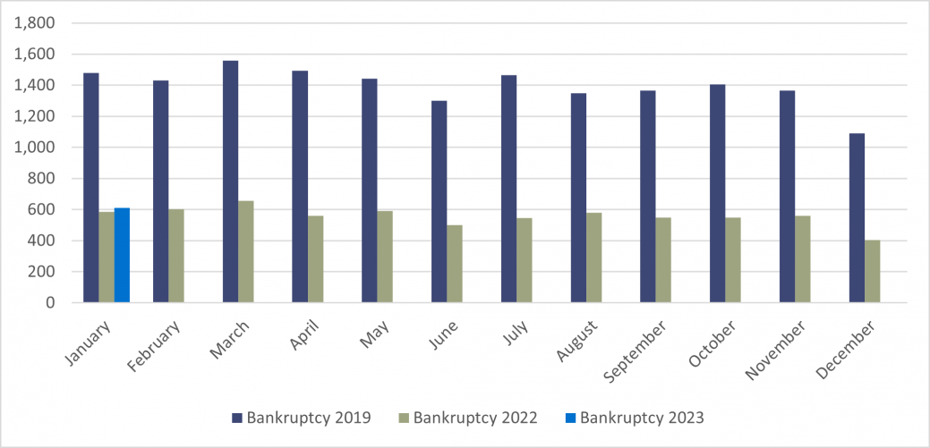 Personal Insolvency Bankruptcies in England and Wales