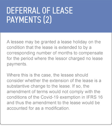 Deferral of lease payments (2) Box No Button
