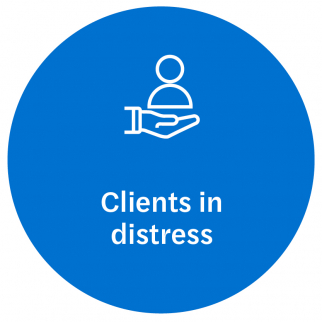 Client in distress
