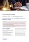 BEIS consultation - dividends, distributable reserves, corporate reporting & resilience statement